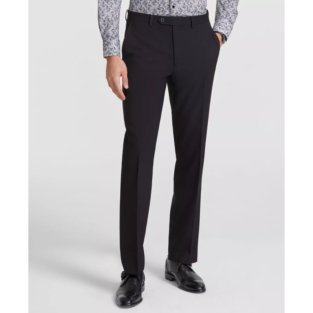 Tallia Men's Classic Fit Suit Separate Pant Black Size 40W 30L F03415